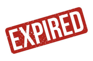 Red expired sign